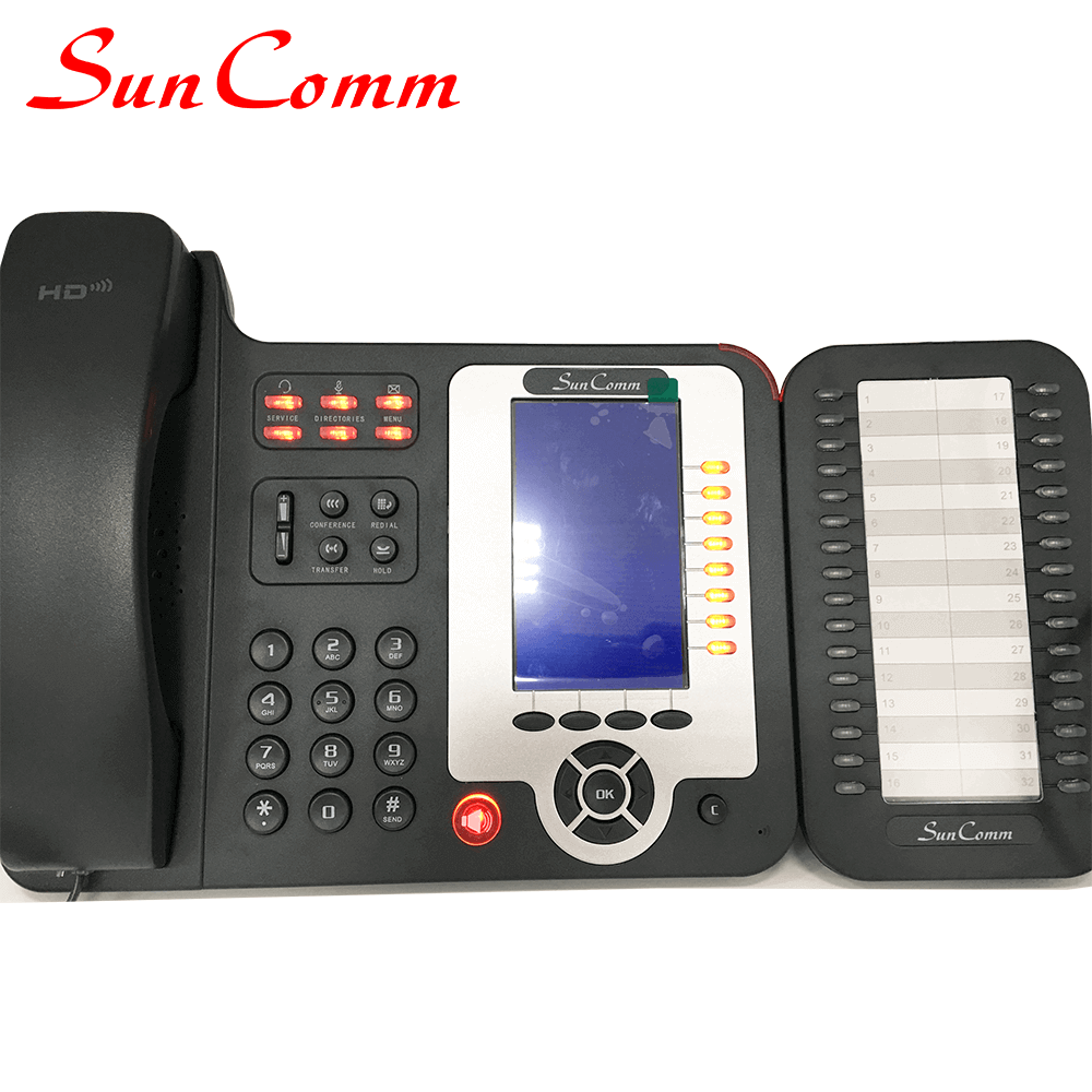 SIP IP Phone with HD Voice, 8 SIP, POE, Enterprise VoIP Telephones for Business use